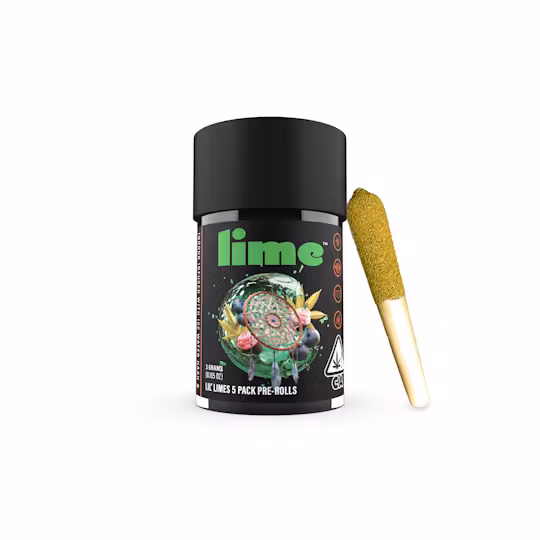 Live Resin & Hash Infused Lil’ Limes (.6g x 5 Mini Pre Rolls) | Blue Dream