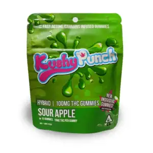 SOUR APPLE-Cannabis Infused Gummies-Kushy Punch